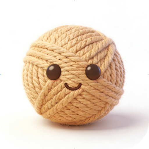 Chart Minder icon — a smiling ball of cream-coloured yarn.